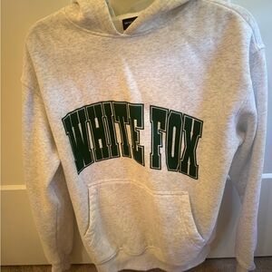 Gray White Fox Hoodie
